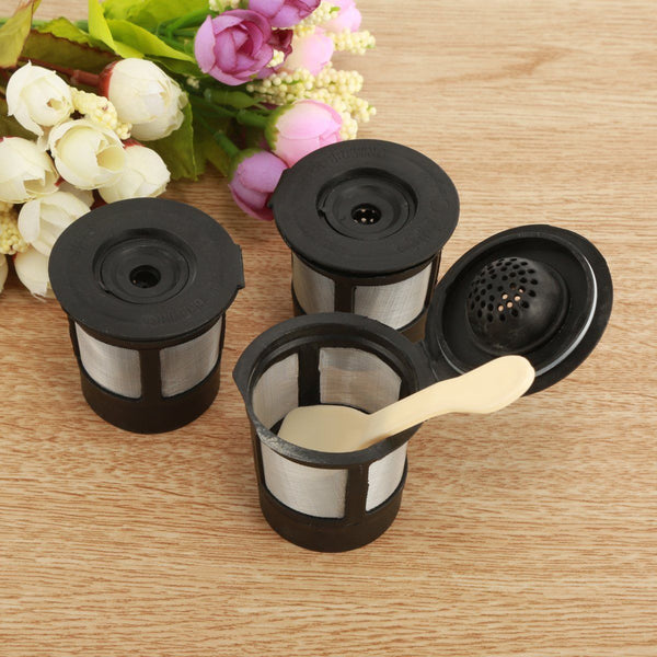 3 Pcs Reusable Refillable K-Cup Coffee Filter Pod