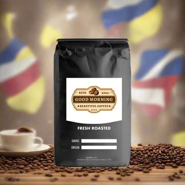 Café de la Luna - Golden Essence: Discover the Richness of Colombian Coffee."